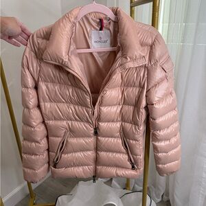Moncler Women’s Blush Pink Down Puffer Jacket w/ Garment Bag